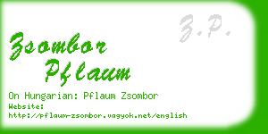 zsombor pflaum business card